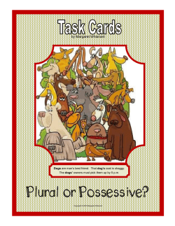 Plural or Possessive? - Taking Grades Publishing Company