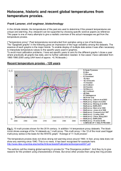 Holocene, Historic and recent global temperatures