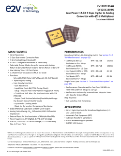 EV12DS130AG EV12DS130BG Low Power 12-bit 3 Gsps