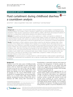 Fluid curtailment during childhood diarrhea: a countdown analysis