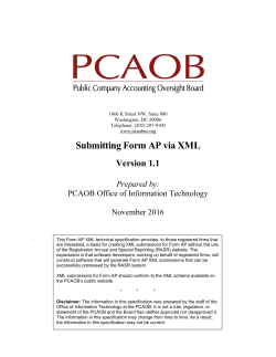 Submitting Form AP via XML