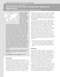 Land Use and Land Cover Change After Agricultural Abandonment