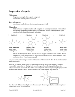 Preparation of Aspirin