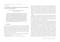 A Combinatorics Proliferation Model with Threshold for Malware