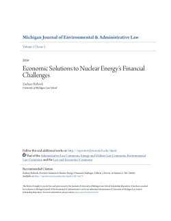 Economic Solutions to Nuclear Energy`s Financial Challenges