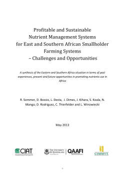 Profitable and Sustainable Nutrient Management Systems