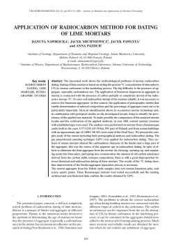 application of radiocarbon method for dating of lime mortars