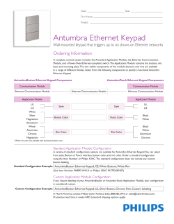 Antumbra Ethernet Keypad