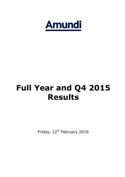 Conference Call Transcript - Results Q4 and annual 2015