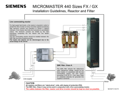 MICROMASTER 440 Sizes FX / GX