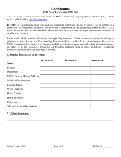 IPC-Invention Disclosure Form