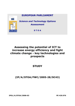 Assessing the potential of ICT to increase energy - KIT