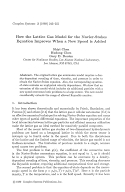 How the Lattice Gas Model for the Navier