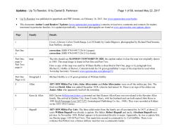 Updates - Up To Rawdon, &copy; by Daniel B. Parkinson Page 1 of 69