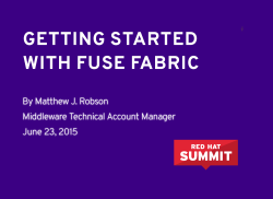 GETTING STARTED WITH FUSE FABRIC