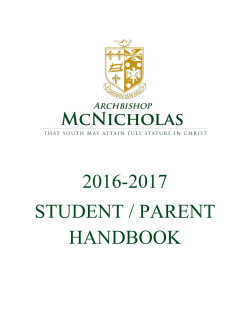 2016-2017 student / parent handbook