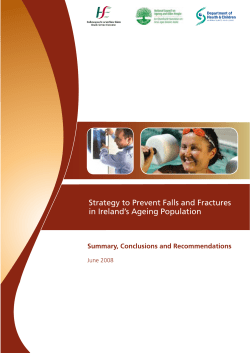 Strategy to Prevent Falls and Fractures in Ireland`s Ageing Population