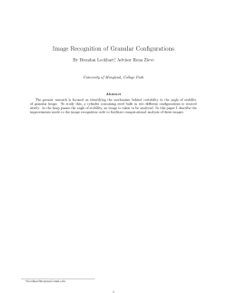 Image Recognition of Granular Configurations