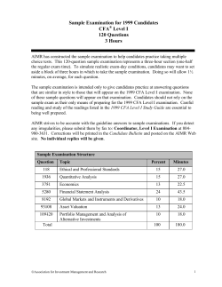 Sample Examination for 1999 Candidates CFA Level I 120