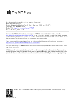 The Semantic Nature of the Intervention Constraint