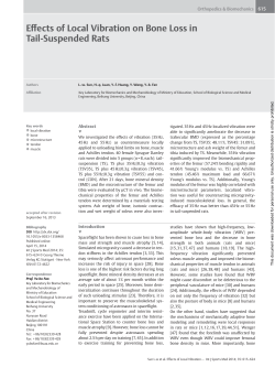 Effects of Local Vibration on Bone Loss in Tail