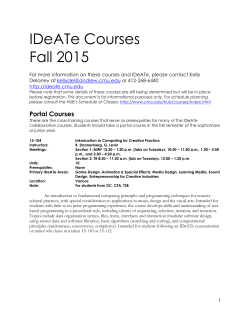 IDeATe Courses Fall 2015