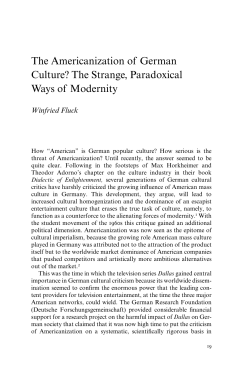 The Americanization of German Culture?
