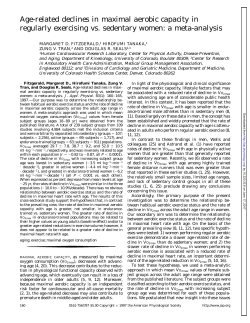 Age-related declines in maximal aerobic capacity in regularly