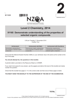Level 2 Chemistry (91165) 2014