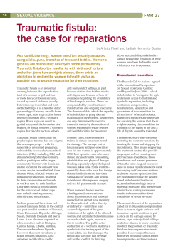 Traumatic fistula: the case for reparations