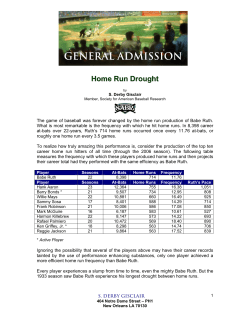 Home Run Drought - SABR New Orleans