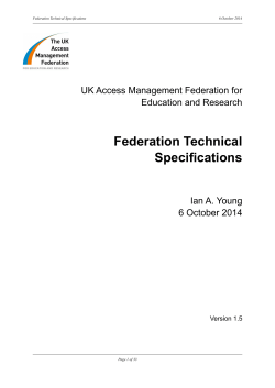 Federation Technical Specifications