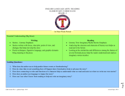 Page ENGLISH LANGUAGE ARTS / READING ELEMENTARY