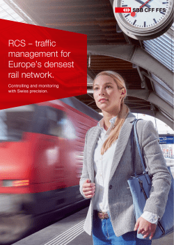 RCS &ndash; traffic management for Europe`s densest rail network.