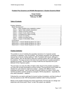 Predator-Prey Dynamics and Wildlife Management: A