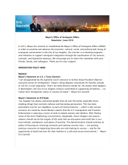 June 2016 - Office of Los Angeles Mayor Eric Garcetti