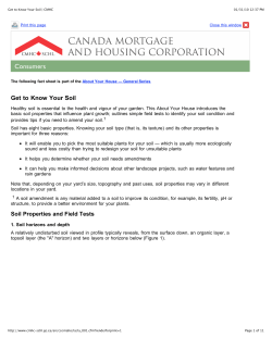 Get to Know Your Soil | CMHC