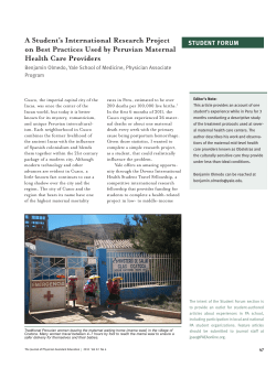 A Student`s International Research Project on Best Practices Used