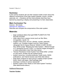 Summary: Main Curriculum Tie: Materials: