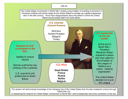 Reasons for U.S. involvement in the War: Inability to remain neutral