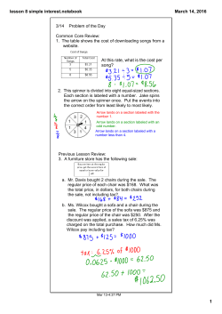 lesson 8 simple interest.notebook