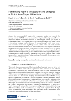 From Housing Wealth to Mortgage Debt: The Emergence of Britain`s
