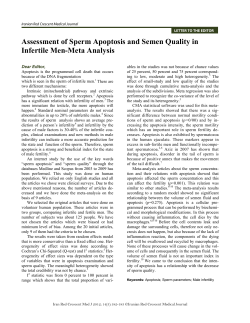 Assessment of Sperm Apoptosis and Semen Quality in Infertile Men
