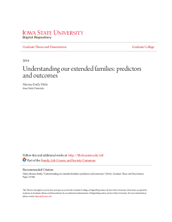 Understanding our extended families: predictors and outcomes