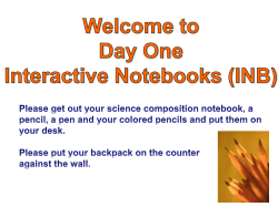 SCIENCE INTERACTIVE NOTEBOOK