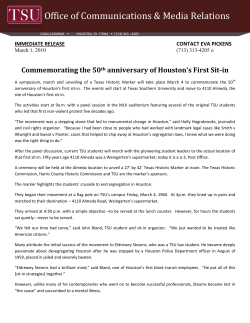 Commemorating the 50th Anniversary of Houston First Sit-In