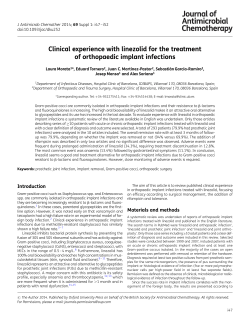 Clinical experience with linezolid for the