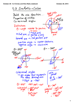 October 28 - 5.2 Circles and Sine Ratio.notebook