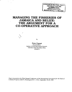 MANAGING THE FISHERIES OF JAMAICA AND BELIZE: THE