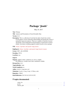 Package `jtools`